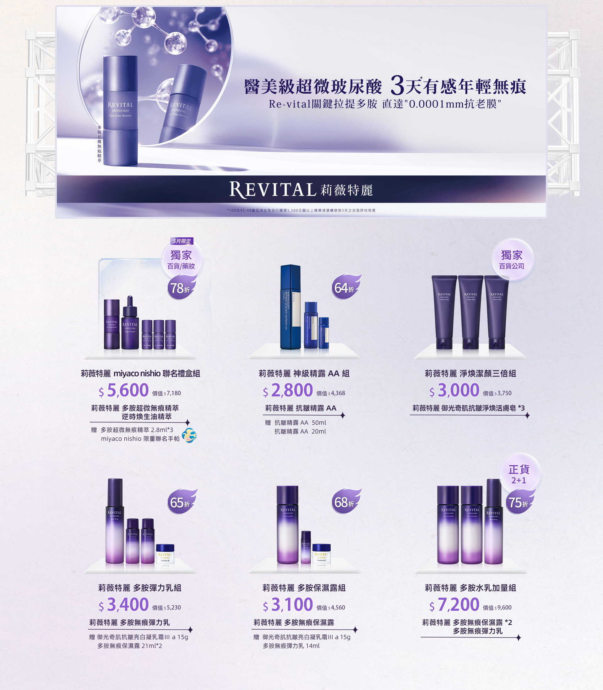 醫美級超微玻尿酸 3天有感年輕無痕 Re-vital關鍵拉提多胺 直達0.0001mm抗老膜